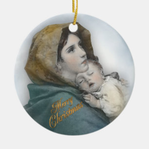 Nativity first Christmas photo ornament