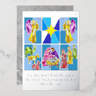 Nativity Foil Holiday Card