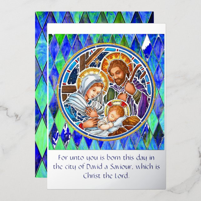 Nativity Foil Holiday Card (Front/Back)