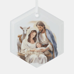 Nativity Glass Ornament