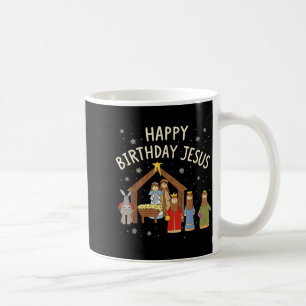 Nativity Happy Birthday Jesus Christmas Christian Coffee Mug