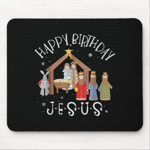 Nativity Happy Birthday Jesus Christmas Nativity C Mouse Mat