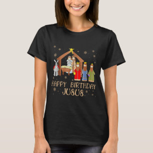 Nativity Happy Birthday Jesus Christmas Nativity C T-Shirt