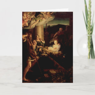 Nativity - Holy Night - Correggio - Renaissance Holiday Card