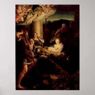 Nativity - Holy Night - Correggio - Renaissance Poster