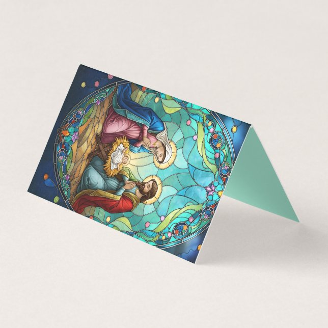 Nativity in stained glass  (Front)