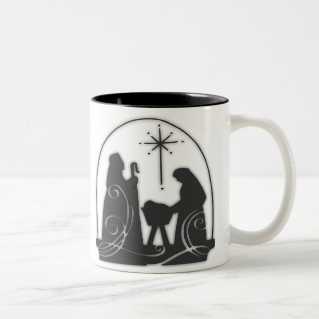 Nativity/ Isaiah 9:6 Two-Tone Coffee Mug (Right)