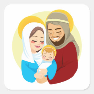 Nativity Jesus Birth Square Sticker