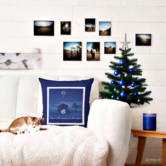 nativity Jesus is the reason Cushion (Creator Uploaded)