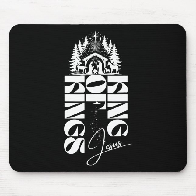 Nativity Jesus King Of Kings Christmas  Mouse Mat (Front)