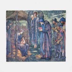 Nativity Jesus Mary Joseph Bible Fleece Blanket