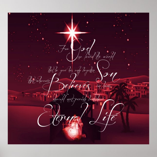 Nativity John 3:16 Poster (Front)