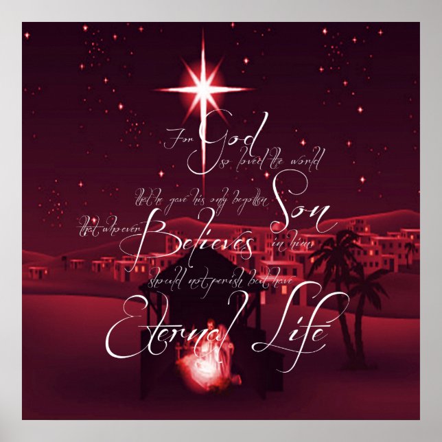 Nativity John 3:16 Poster (Front)