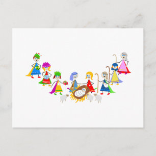 Nativity Kids Postcard