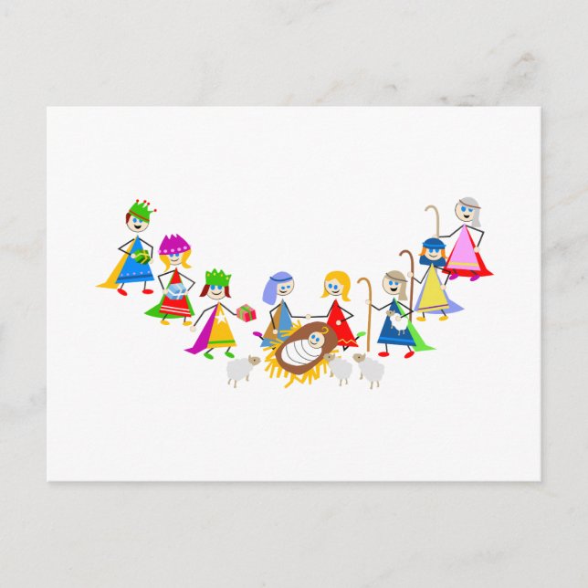 Nativity Kids Postcard (Front)