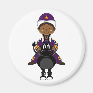 Nativity King Riding Horse Magnet