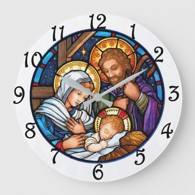 Nativity Large Clock (Front)