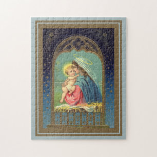 Nativity Mary Holding The Baby Jesus  Jigsaw Puzzle