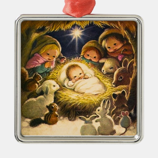 Nativity Metal Tree Decoration (Front)