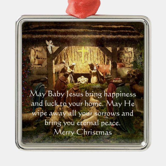 Nativity Metal Tree Decoration (Front)