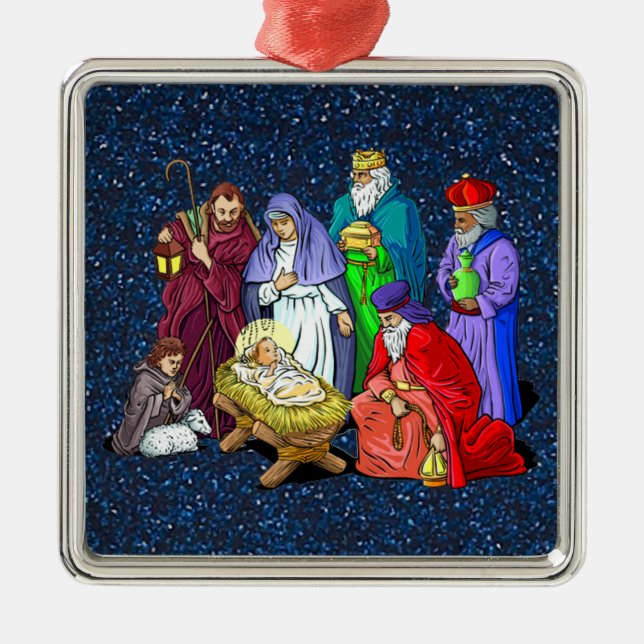 nativity metal tree decoration (Front)