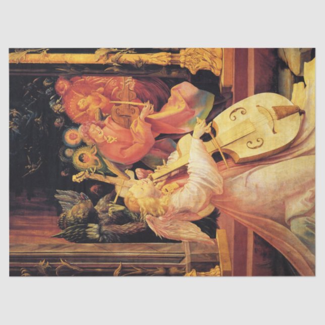 NATIVITY,MUSIC MAKING ANGELS - MAGIC OF CHRISTMAS TISSUE PAPER (Front)