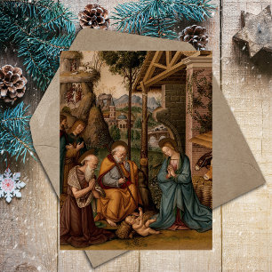 Nativity of Christ Religious Christian Christmas Holiday Postcard
