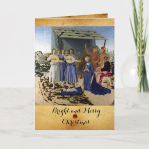 NATIVITY OF JESUS, ANGELS by PIERO DELLA FRANCESCA Holiday Card