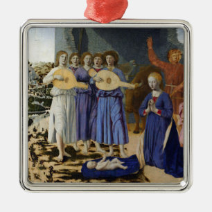 NATIVITY OF JESUS, ANGELS by PIERO DELLA FRANCESCA Metal Tree Decoration