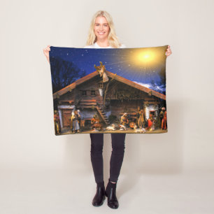 Nativity of Jesus Christ Fleece Blanket