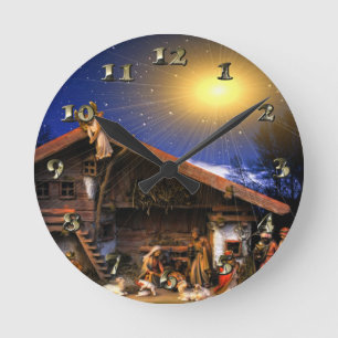 Nativity of Jesus Christ Round Clock