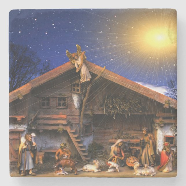 Nativity of Jesus Christ Stone Coaster (Front)
