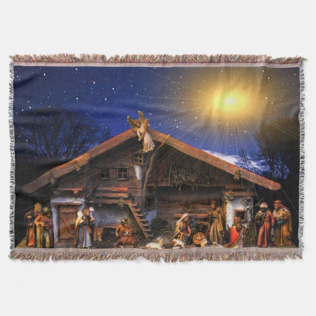 Nativity of Jesus Christ Throw Blanket (Front)