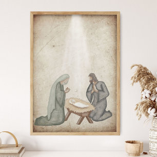 Nativity of Jesus, Scripture Wall Art, Bible Stori Poster
