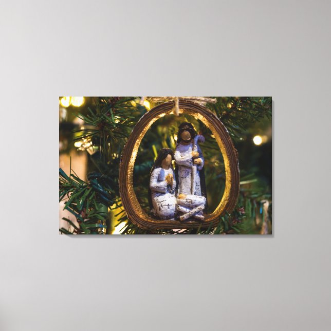 Nativity Ornament Canvas Print (Front)