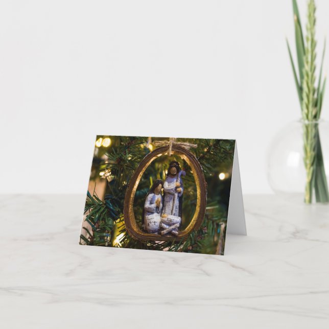Nativity Ornament Holiday Card (Front)