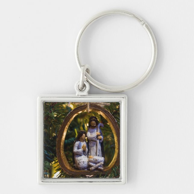 Nativity Ornament Key Ring (Front)