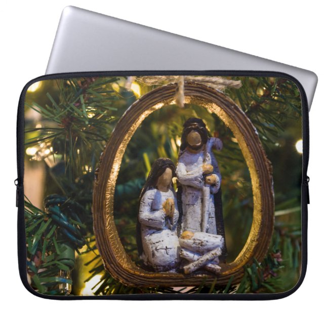 Nativity Ornament Laptop Sleeve (Front)