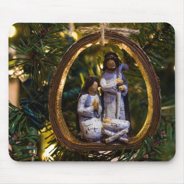 Nativity Ornament Mouse Mat (Front)
