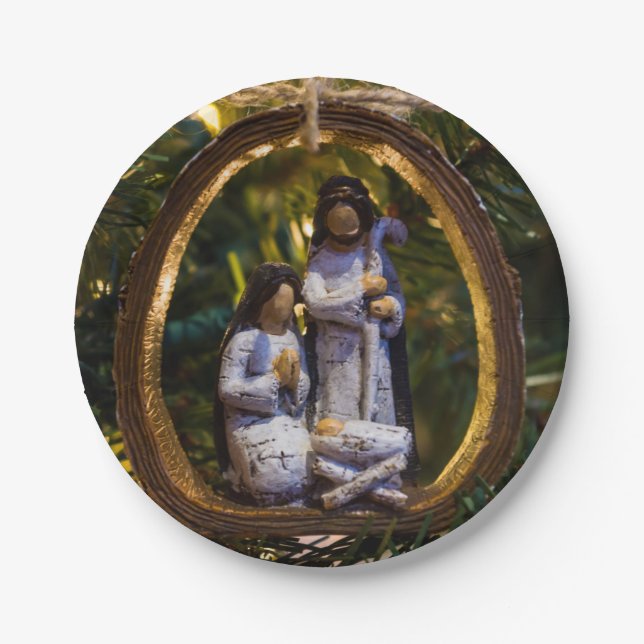 Nativity Ornament Paper Plate (Front)