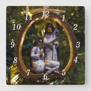 Nativity Ornament Wall Clock