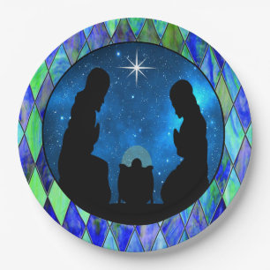 Nativity paper plate