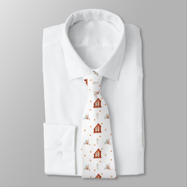 Nativity Pattern Tie (Tied)