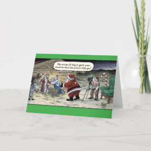 Nativity Photo Christmas Funny Paper Card