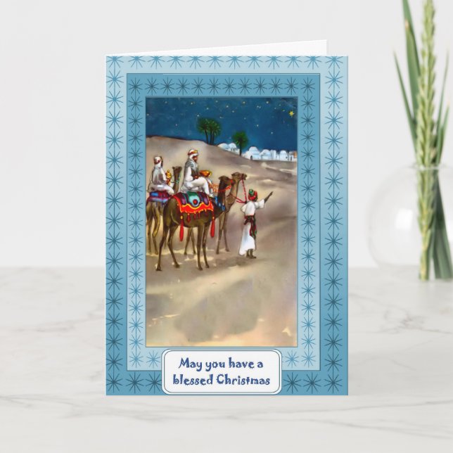 Nativity, religious Christmas card (Front)