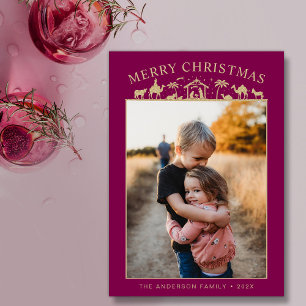 Nativity Scene Baby Jesus Christ Holiday Card