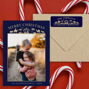 Nativity Scene Baby Jesus Christ Holiday Card