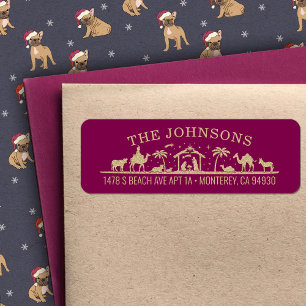 Nativity Scene Baby Jesus Christ Return Address
