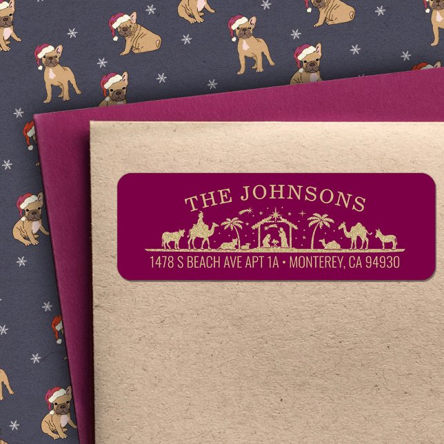 Nativity Scene Baby Jesus Christ Return Address (Creator Uploaded)