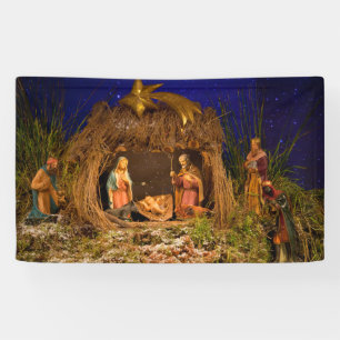 Nativity scene banner